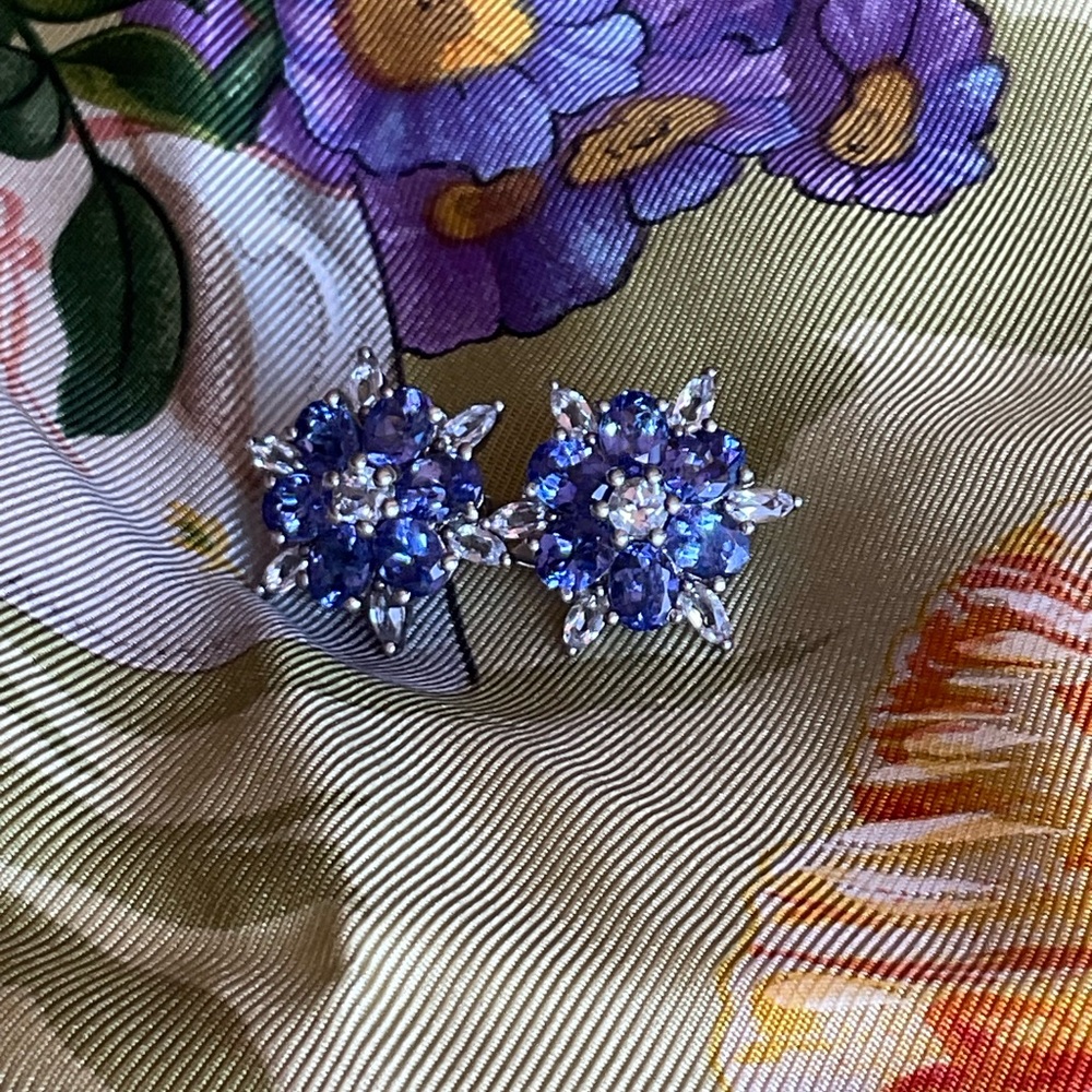 Tanzanite Clip On EARRINGS